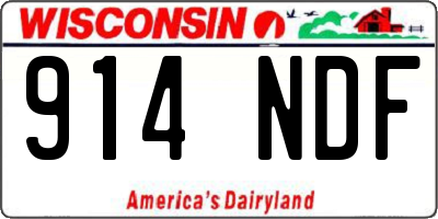 WI license plate 914NDF