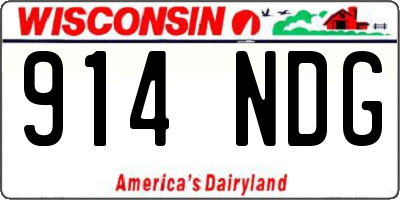 WI license plate 914NDG