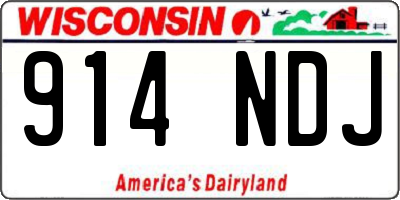 WI license plate 914NDJ