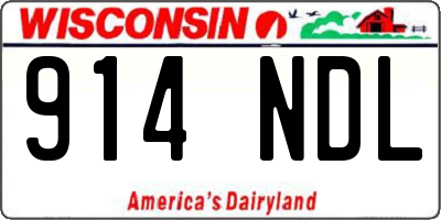 WI license plate 914NDL