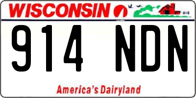 WI license plate 914NDN