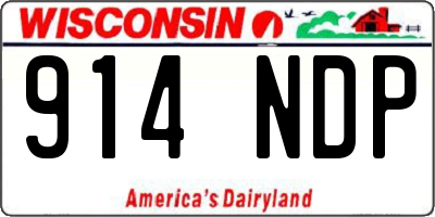 WI license plate 914NDP