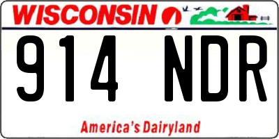 WI license plate 914NDR