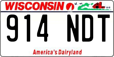 WI license plate 914NDT