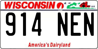 WI license plate 914NEN