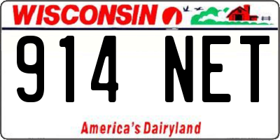 WI license plate 914NET