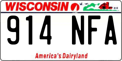 WI license plate 914NFA