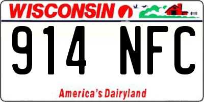 WI license plate 914NFC