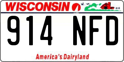 WI license plate 914NFD