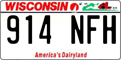 WI license plate 914NFH