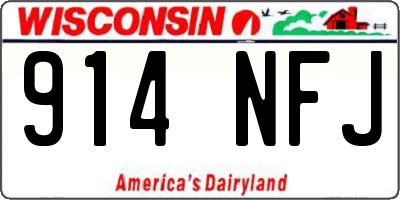 WI license plate 914NFJ