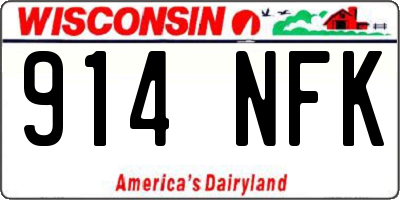 WI license plate 914NFK
