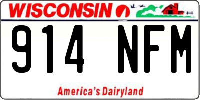 WI license plate 914NFM