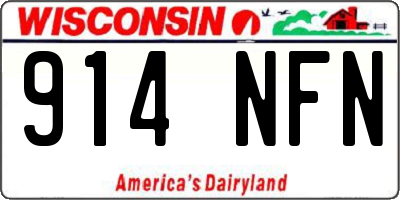 WI license plate 914NFN