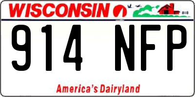 WI license plate 914NFP