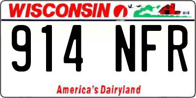 WI license plate 914NFR