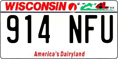WI license plate 914NFU