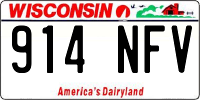 WI license plate 914NFV