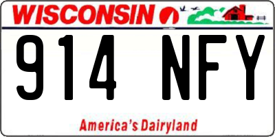 WI license plate 914NFY
