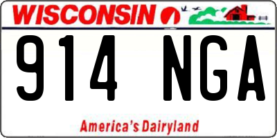 WI license plate 914NGA