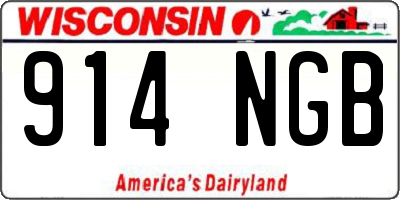 WI license plate 914NGB