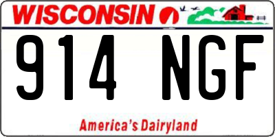 WI license plate 914NGF