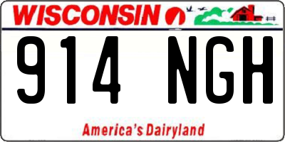 WI license plate 914NGH