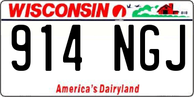 WI license plate 914NGJ