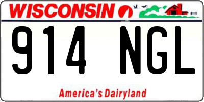 WI license plate 914NGL