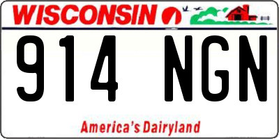 WI license plate 914NGN