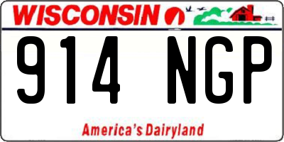 WI license plate 914NGP