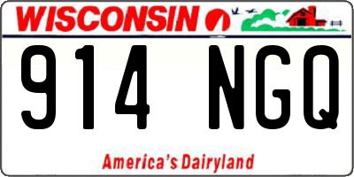 WI license plate 914NGQ