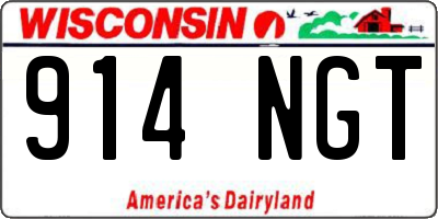 WI license plate 914NGT