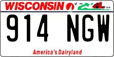WI license plate 914NGW