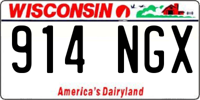 WI license plate 914NGX