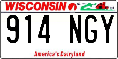 WI license plate 914NGY