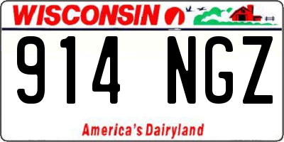 WI license plate 914NGZ
