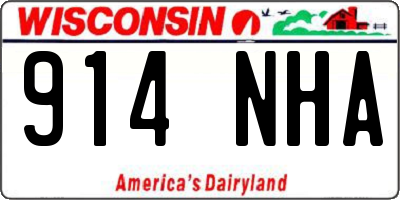 WI license plate 914NHA