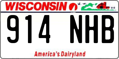 WI license plate 914NHB