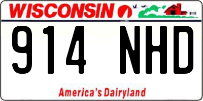 WI license plate 914NHD