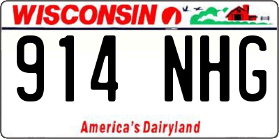 WI license plate 914NHG