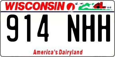 WI license plate 914NHH