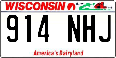 WI license plate 914NHJ