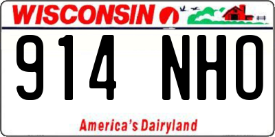WI license plate 914NHO