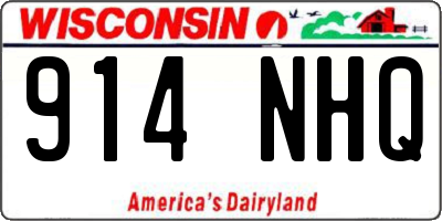 WI license plate 914NHQ