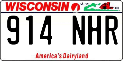 WI license plate 914NHR