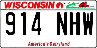 WI license plate 914NHW