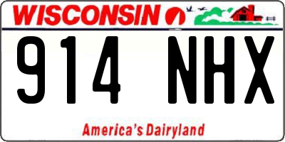 WI license plate 914NHX
