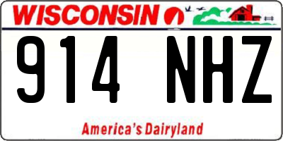 WI license plate 914NHZ