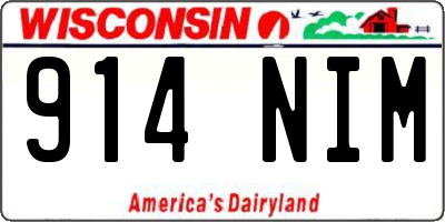 WI license plate 914NIM